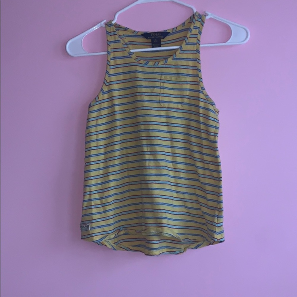 Polo Yellow striped tank top by polo